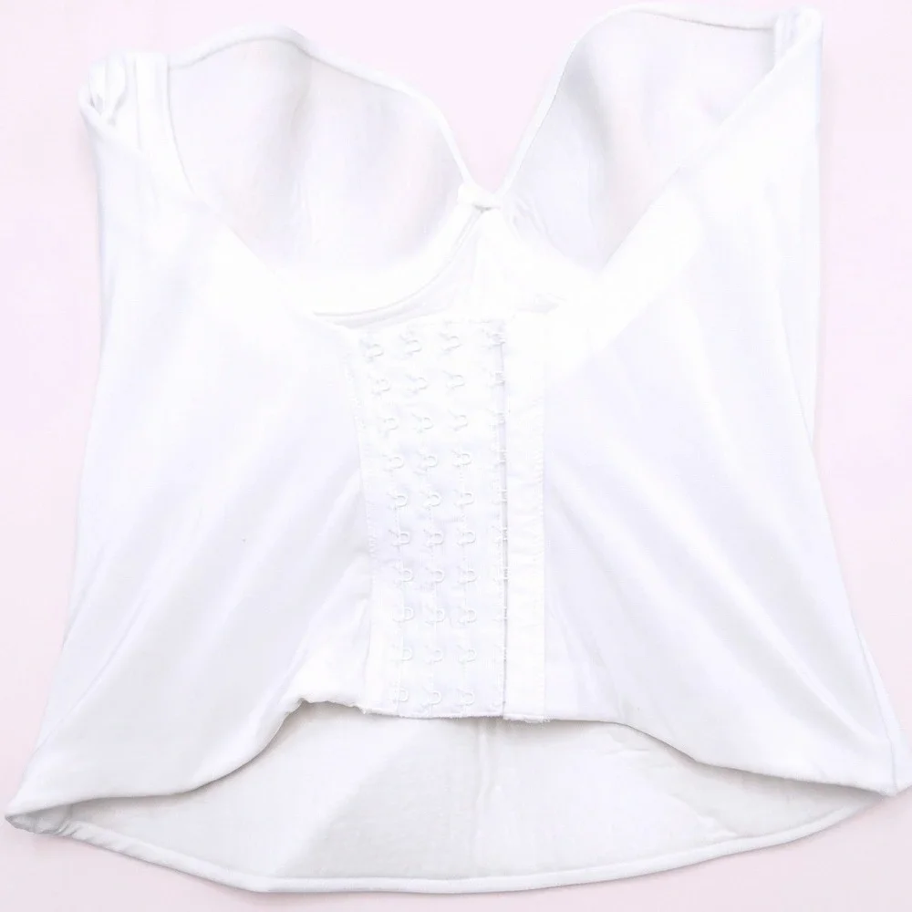 Felina Strapless Corset Top Women 34B White Bridal Wedding Minimalist Bustier